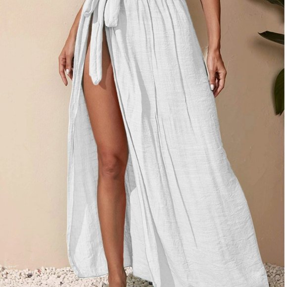 Black Knot Waist Cover Up Skirt - Picture 3 of 6
